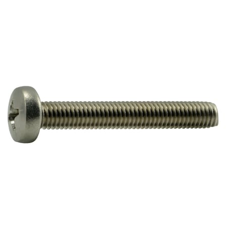 Midwest Fastener M5-0.80 x 35 mm Phillips Pan Machine Screw, Plain A2 Stainless Steel, 12 PK 38146